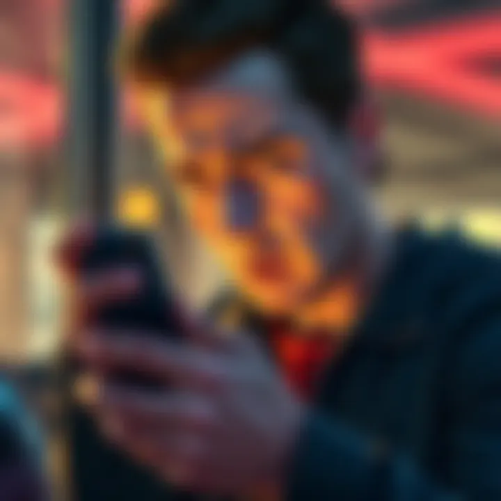 A person looking worried while checking their crypto wallet after receiving an unknown deposit