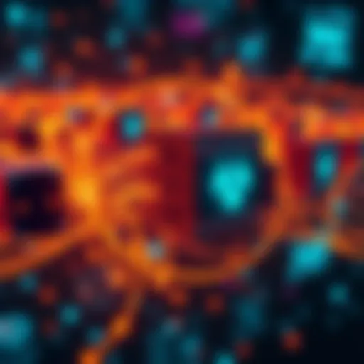 Visual representation of Unichain integrating Chainlink's data standard, showing interconnected blocks and data streams