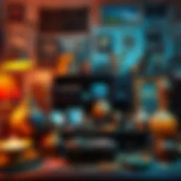A display of various unique items, each with a personal touch, showcasing the collector's style and passion.
