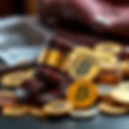 A gavel and cryptocurrency coins representing a legal decision in a fraud case involving millions