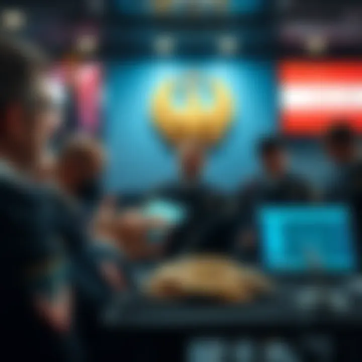 U.S. Government Crypto Seizure U.S. authorities displaying cryptocurrency assets linked to Iran during a press conference