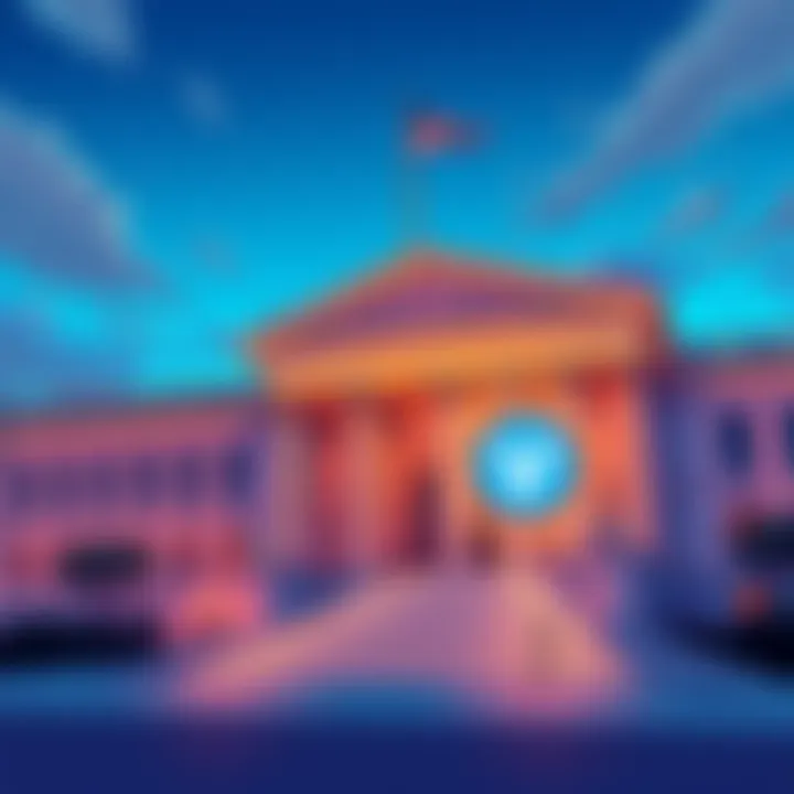 US Treasury Adds Venmo An illustration showing the US Treasury building with the Venmo logo, symbolizing a new method for managing debt.