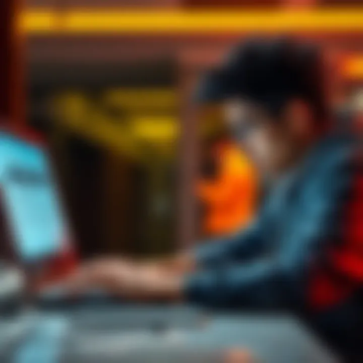 User concerned about data retention A concerned user looks at a laptop screen showing a warning about KYC data retention after account closure