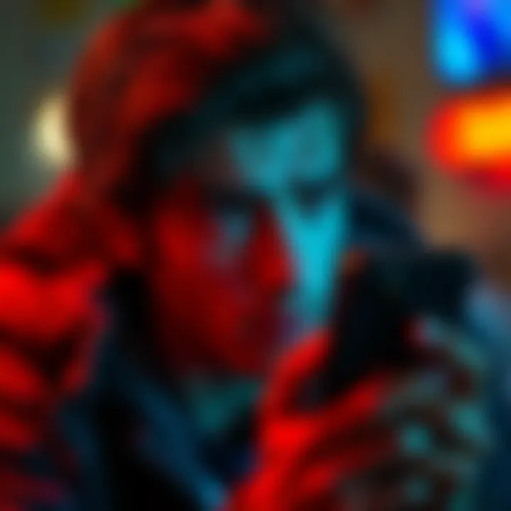 A person looks disappointed at their phone, showing a notification with a hard-to-see color change, expressing frustration over losing a streak.