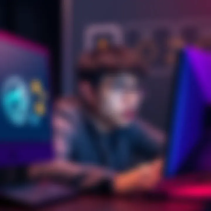 A person looking frustrated while using a computer, with Stellar's logo and XLM coins displayed on the screen, symbolizing issues with the term swap feature.