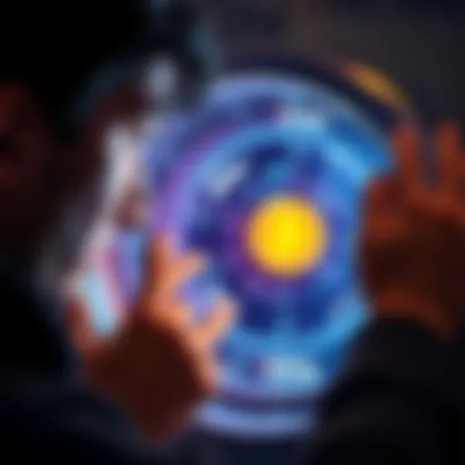 A person looks worried as they stare at a locked digital vault representing locked Bitcoin, symbolizing frustration with Changelly's service.