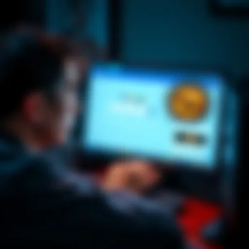 A person looking worried while typing their seed phrase on a computer screen displaying a fake Google website