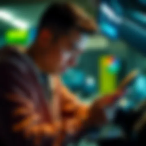 A person looks frustrated while trying to add funds to a card on their smartphone app for an electric vehicle purchase.