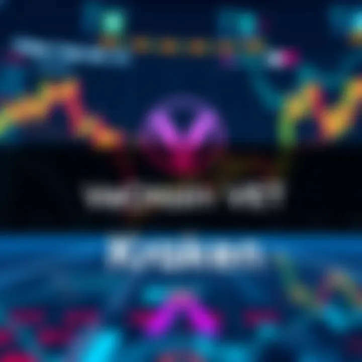 VeChain VET logo with Kraken exchange interface in the background