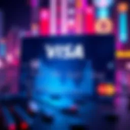 A graphic showing Visa's dominance in the crypto card market with a large share compared to Mastercard.