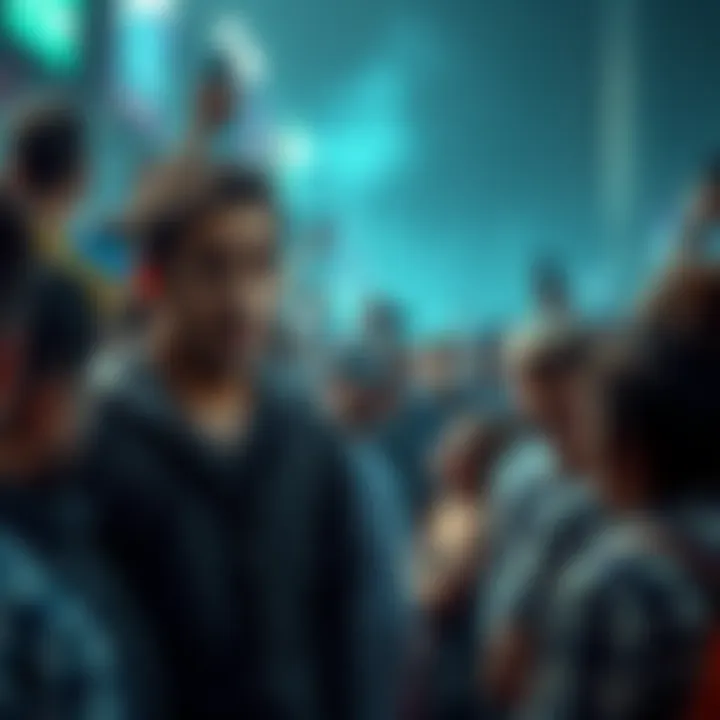 A frustrated individual stands out in a crowd of people chasing after cash opportunities, expressing feelings of being overlooked.