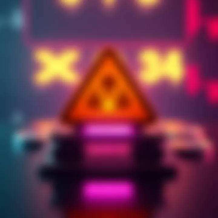 A graphic showing a warning symbol over a digital wallet, illustrating the risk of receiving dangerous reward tokens that can drain balances.