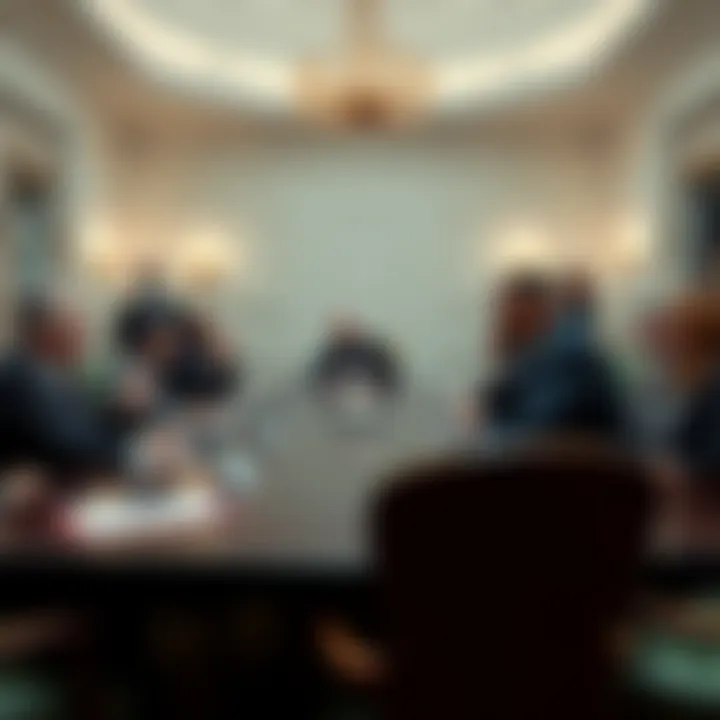 Officials discussing the Crypto CLARITY Act at a White House conference table