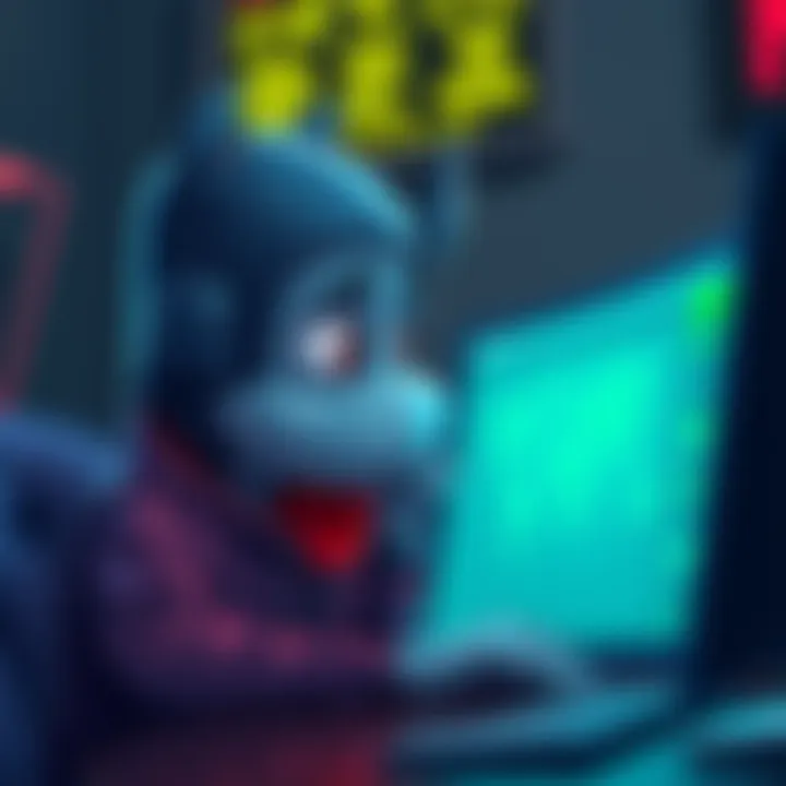 A Wojak character with a thoughtful expression sitting in front of a computer screen, representing online culture.