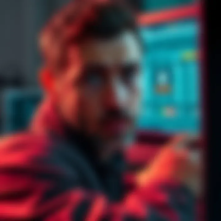 Worried user looking at Monero wallet screen A concerned person staring at a computer screen showing Monero wallet interface, reflecting confusion about recovering funds after uninstalling the app.