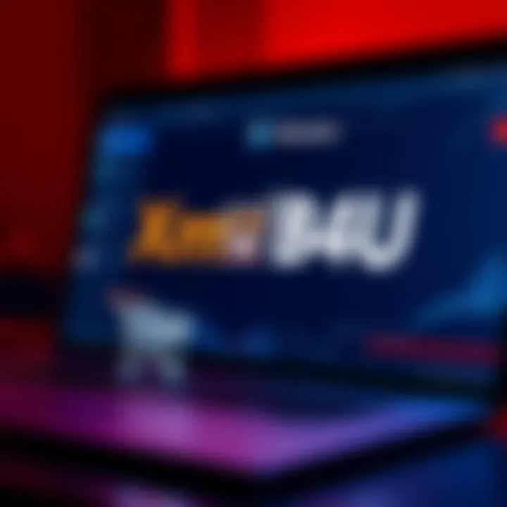 XmrB4U logo displayed on a laptop screen with a shopping cart icon, highlighting online shopping with Monero.