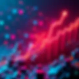 Graph showing XRP price rising towards $40 with digital assets in the background