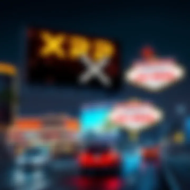 XRP Billboard on Las Vegas Strip Bright XRP billboard near Aria and Vans heading to the Welcome to Las Vegas sign