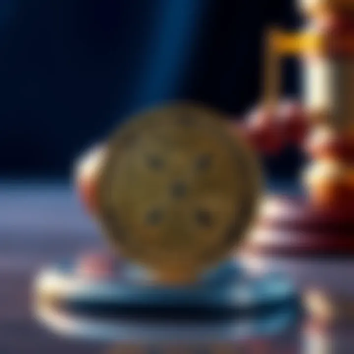 XRP coin with a background of a gavel, symbolizing SEC's classification as a digital commodity
