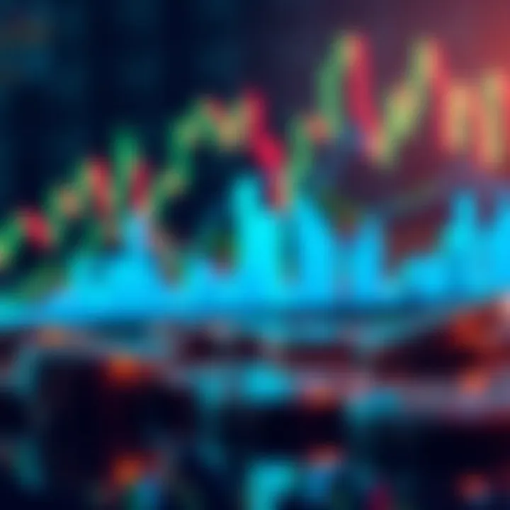A digital representation of XRP coins with fluctuating charts in the background, symbolizing investment potential.