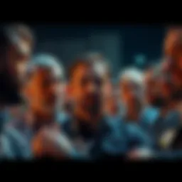 Group of investors discussing XRP developments with expressions of concern and determination, showing a mix of disappointment and commitment to their investments.