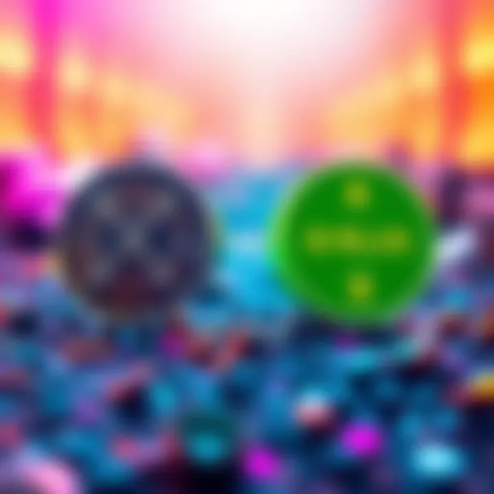 A visual comparison of XRP and RLUS cryptocurrencies, showcasing their key features and market implications.