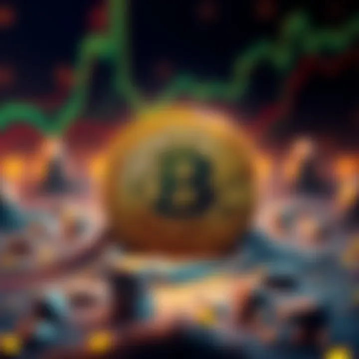 Zcash vs Bitcoin An illustration showing Zcash logo rising above the Bitcoin logo, symbolizing a shift in digital currencies focused on privacy.