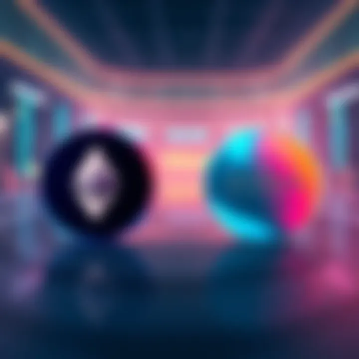 Illustration showing Zora's logo next to Solana's logo, with a visual representation of Ethereum L2 Base in the background